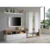 Meblościanka HAMBURG 277 cm biała z dodatkiem koloru dąb Mercure*MCA Linia Włoska New