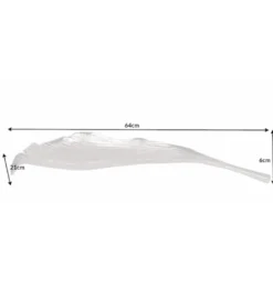 Misa HOJA 64 cm srebrna*Invicta Interior Clearance