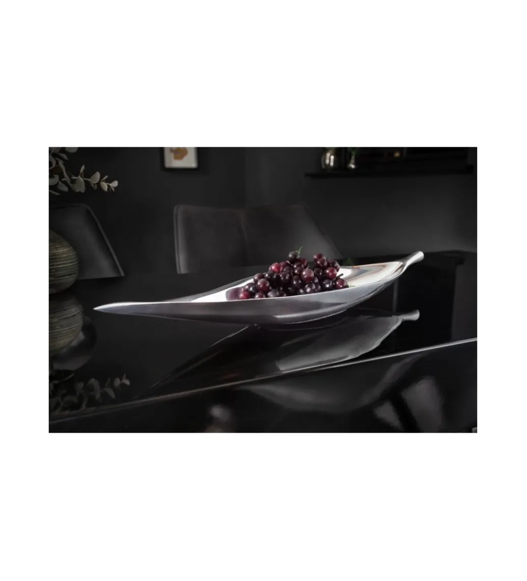 Misa Leaf 40 cm x 10 cm srebrna*Invicta Interior Hot