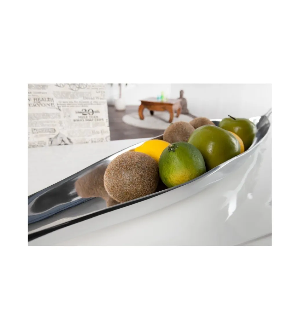 Misa Leaf 80 cm x 15 cm Srebrna*Invicta Interior Outlet