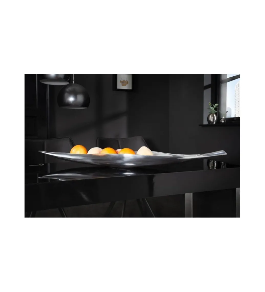 Misa Leaf 80 cm x 15 cm Srebrna*Invicta Interior Outlet