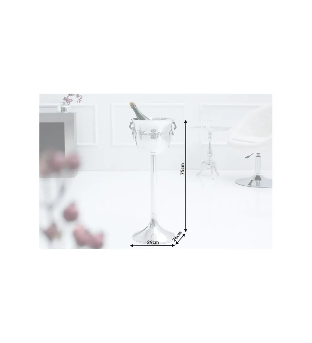 Misa na szampana 75cm srebrna*Invicta Interior Clearance