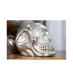Misa Skull Srebrna 35 cm*Invicta Interior