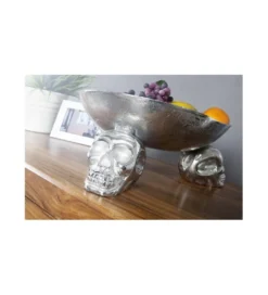 Misa Skull Srebrna 35 cm*Invicta Interior