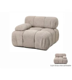Modułowa Sofa fotel KILLIAN 94 cm z podłokietnikiem Beżowy*Imeri Best