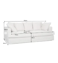 Modułowa sofa KILLIAN 94 cm z podłokietnikiem jasny beż*Invicta Interior Clearance
