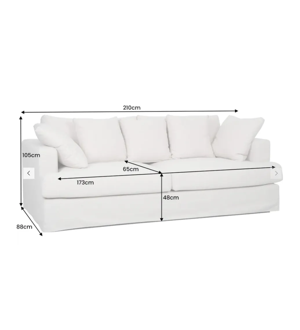 Modułowa sofa KILLIAN 94 cm z podłokietnikiem jasny beż*Invicta Interior Clearance