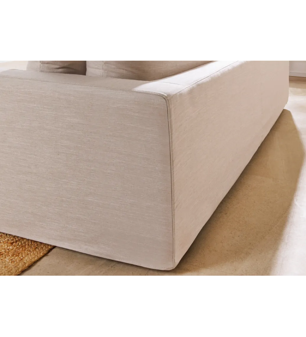 Modułowa sofa KILLIAN 94 cm z podłokietnikiem jasny beż*Invicta Interior Clearance