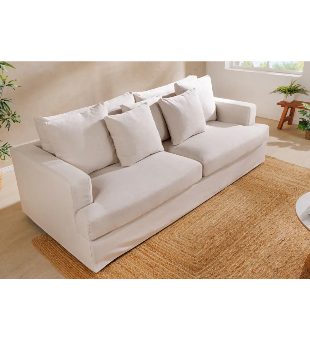 Modułowa sofa KILLIAN 94 cm z podłokietnikiem jasny beż*Invicta Interior Clearance