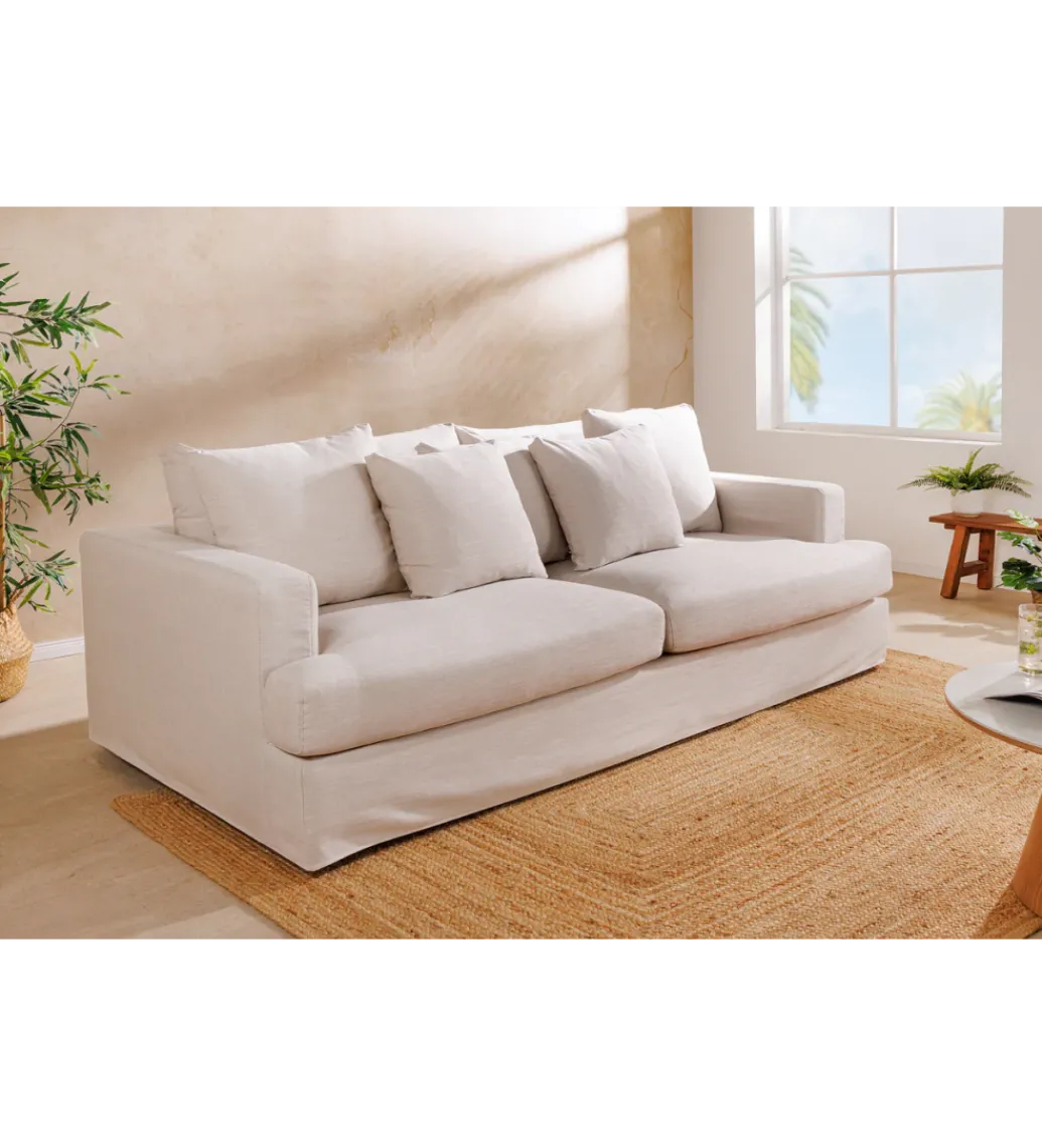 Modułowa sofa KILLIAN 94 cm z podłokietnikiem jasny beż*Invicta Interior Clearance