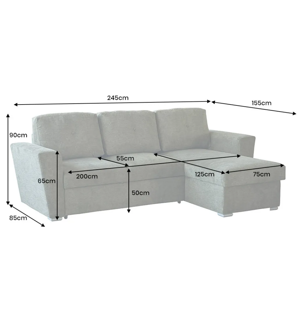 Narożnik APARTMENT 245 cm z funkcją spania zielony*Invicta Interior Outlet