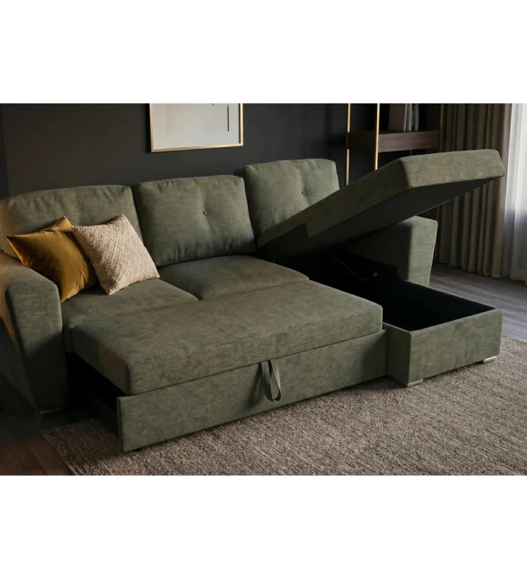 Narożnik APARTMENT 245 cm z funkcją spania zielony*Invicta Interior Outlet