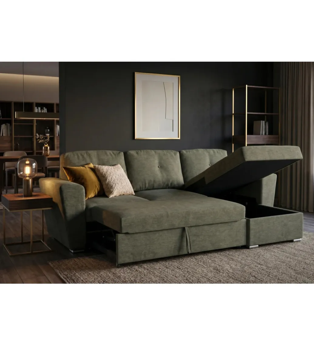 Narożnik APARTMENT 245 cm z funkcją spania zielony*Invicta Interior Outlet