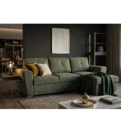 Narożnik APARTMENT 245 cm z funkcją spania zielony*Invicta Interior Outlet