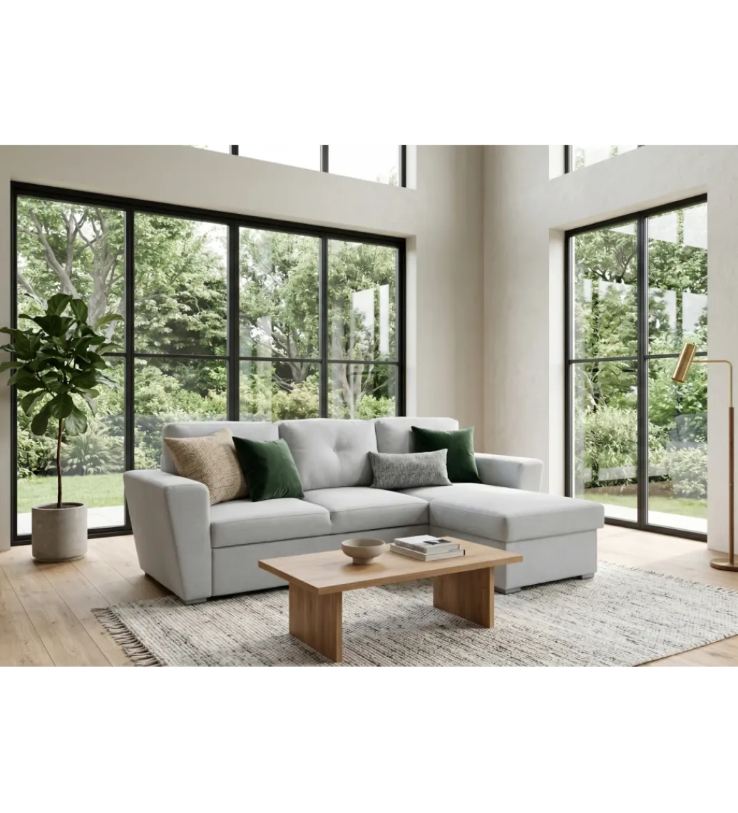 Narożnik APARTMENT 245 cm z funkcją spania beżowy*Invicta Interior Hot
