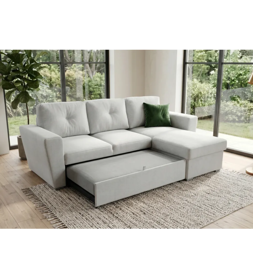 Narożnik APARTMENT 245 cm z funkcją spania beżowy*Invicta Interior Hot