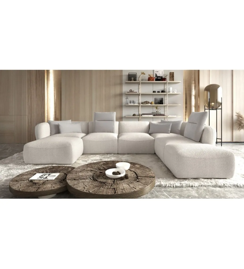 Narożnik BAHAMA Candelo XL 372 cm z ottomaną otwartą 172 cm*Wersal Outlet