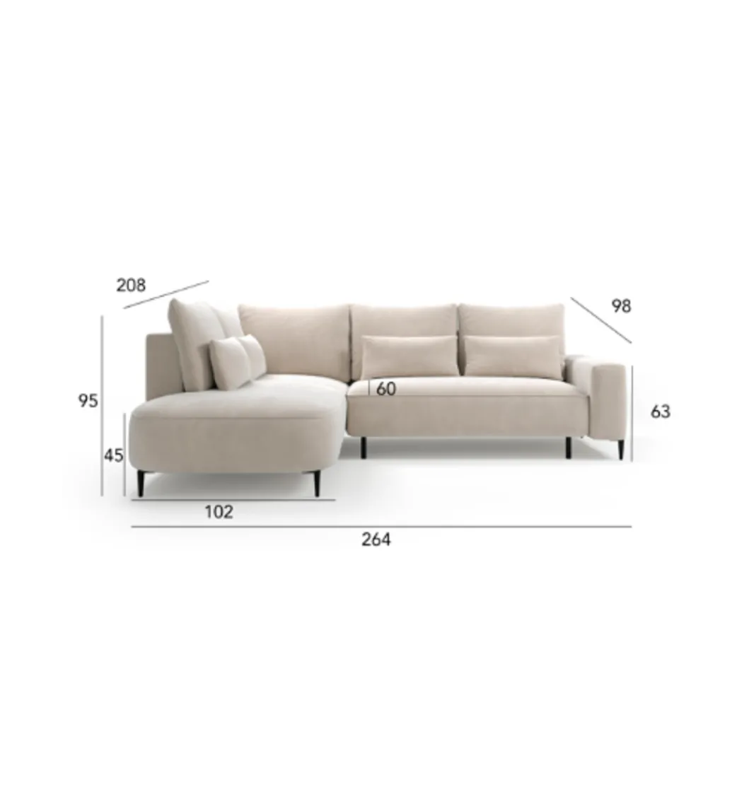 Narożnik BIZANTE 264 cm*Comforteo Clearance