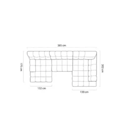 Narożnik CAMPILE XL 385 cm elektrycznie wysuwane siedzisko*Wersal New