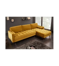 Narożnik Canis II 260cm musztardowy aksamit*Invicta Interior Sale