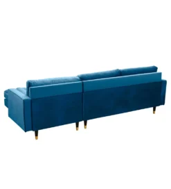 Narożnik Canis Velvet 260 cm ciemnoniebieski aksamit*Invicta Interior Online