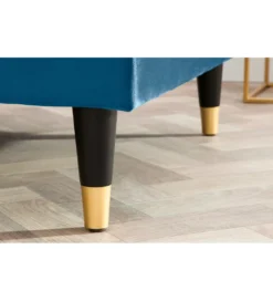 Narożnik Canis Velvet 260 cm ciemnoniebieski aksamit*Invicta Interior Online