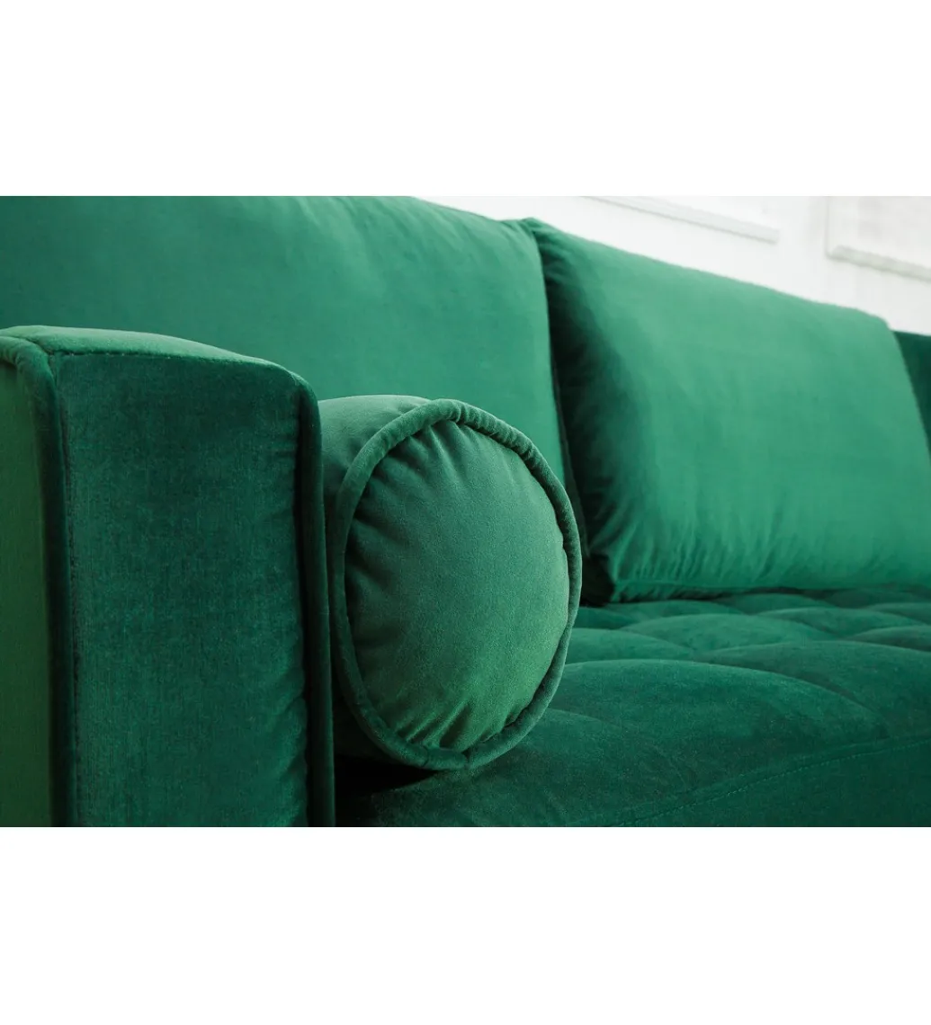 Narożnik CANIS velvet 260 cm ciemnozielony*Invicta Interior Clearance