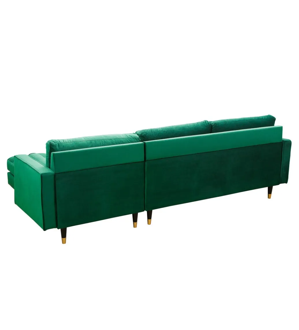 Narożnik CANIS velvet 260 cm ciemnozielony*Invicta Interior Clearance