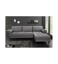 Narożnik CANIS velvet II 260 Cm szary*Invicta Interior Hot