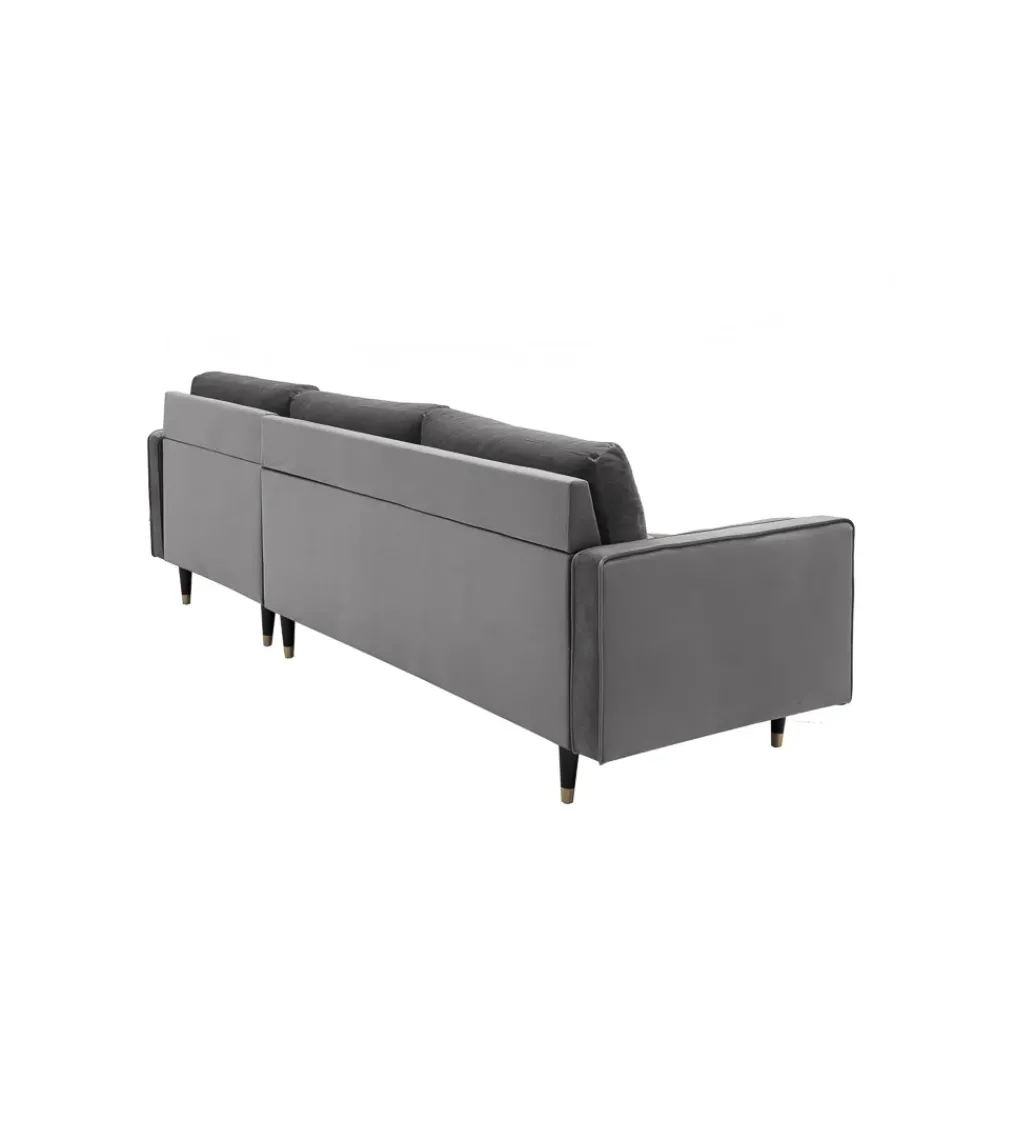 Narożnik CANIS velvet II 260 Cm szary*Invicta Interior Hot