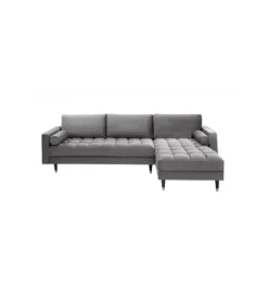 Narożnik CANIS velvet II 260 Cm szary*Invicta Interior Hot