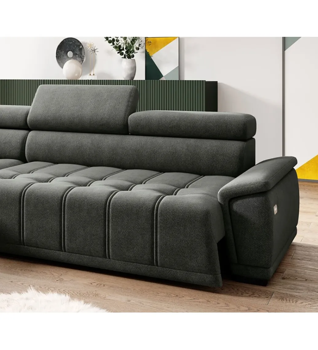 Narożnik CELESTA Gremio 283 cm z elektrycznie wysuwanym siedziskiem*Wersal Discount