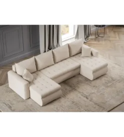 Narożnik rozkładany BERNO U 302 cm z funkcją spania*ZDDESIGN Clearance