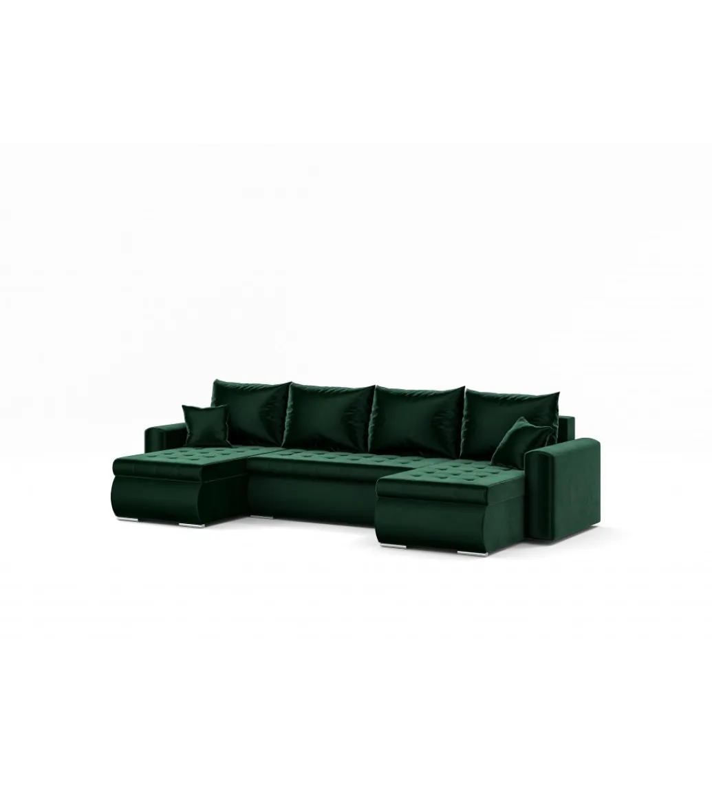 Narożnik rozkładany BERNO U 302 cm z funkcją spania*ZDDESIGN Clearance
