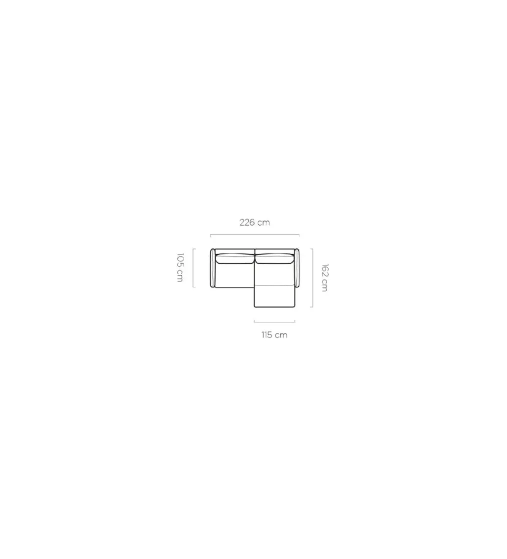 Narożnik rozkładany GLOSSY 226 cm z funkcją spania*Wersal New