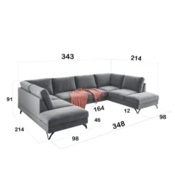 Narożnik rozkładany MAKO Flavio XXL 348 cm z funkcją spania*Comforteo Outlet