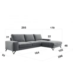 Narożnik rozkładany MAKO Flavio 293 cm z funkcją spania*Comforteo New