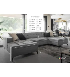 Narożnik rozkładany VERTIZO 350 cm z funkcją spania*ELTAP Sale