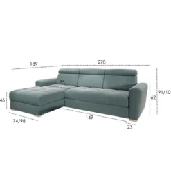 Narożnik rozkładany VIVA Riva 270 cm z funkcją spania*Comforteo Discount