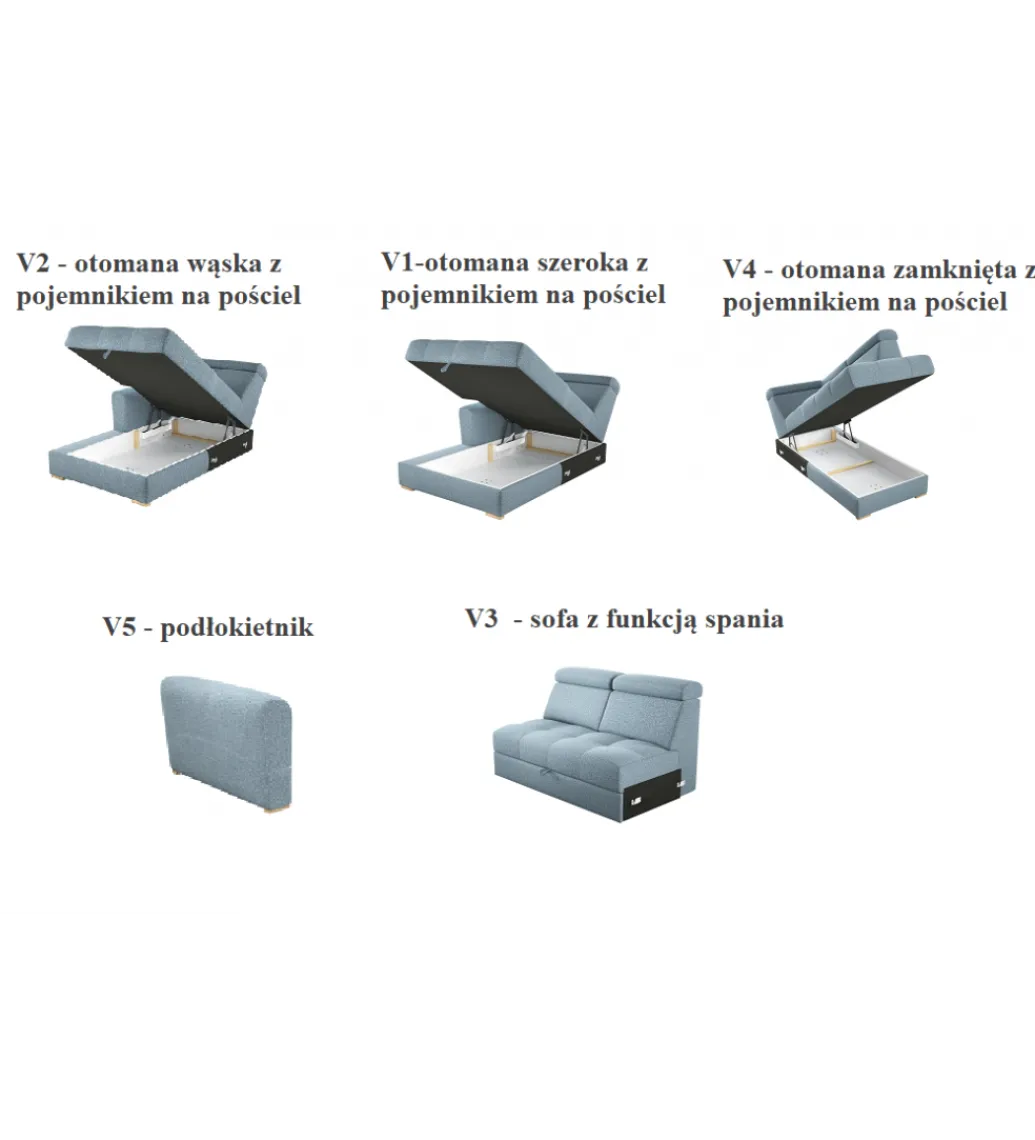 Narożnik rozkładany VIVA Riva 270 cm z funkcją spania*Comforteo Discount