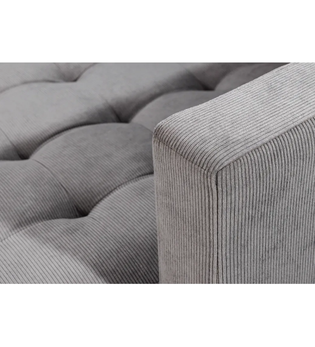 Narożnik STOCKHOLM 220 cm cord szary*Invicta Interior