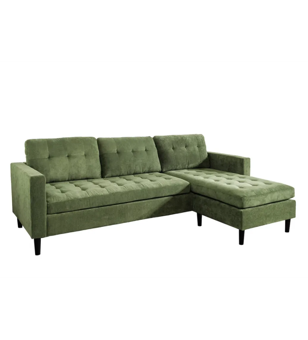 Narożnik STOCKHOLM 220 cm 3-osobowy zielony*Invicta Interior New