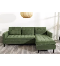 Narożnik STOCKHOLM 220 cm 3-osobowy zielony*Invicta Interior New