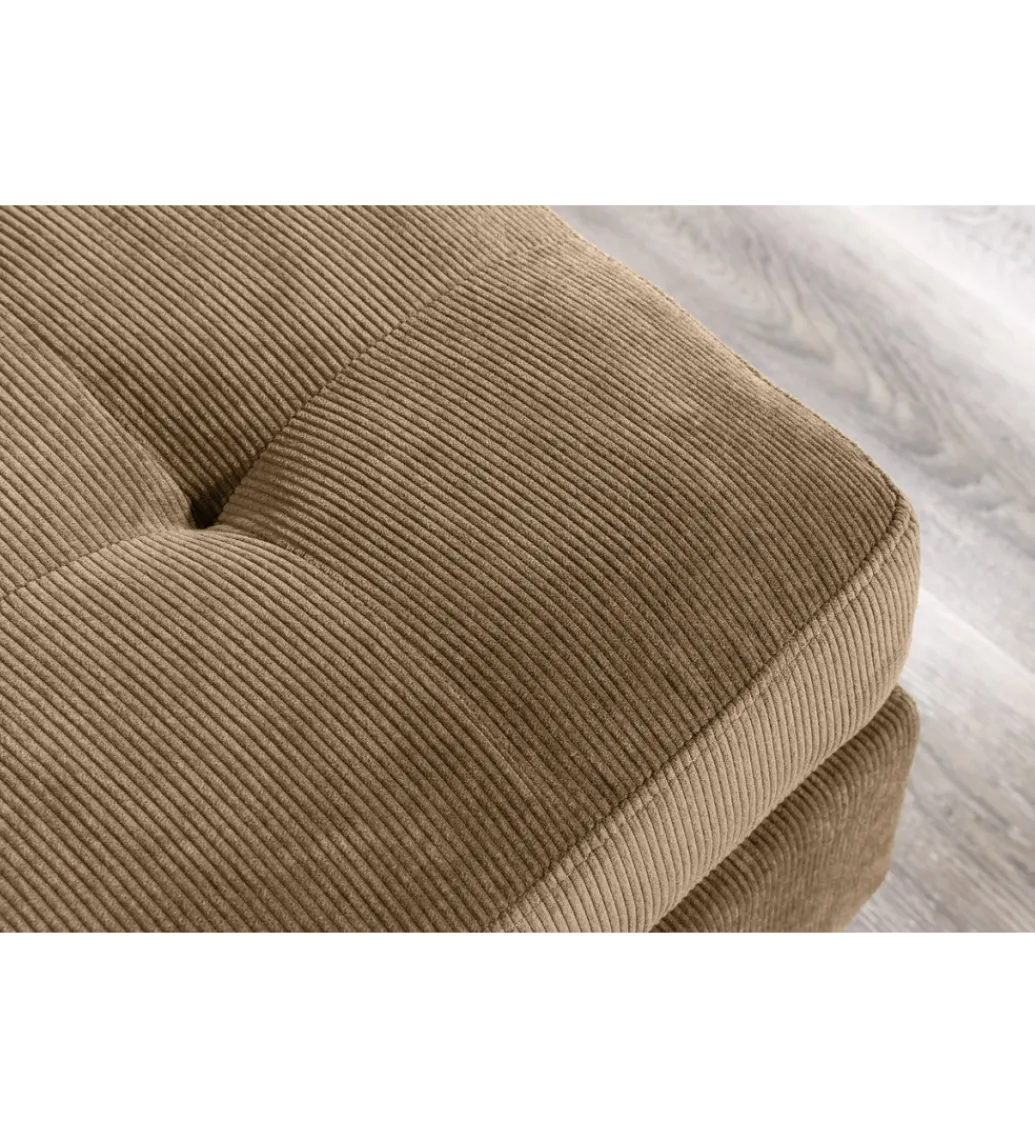 Narożnik STOCKHOLM 220 cm 3-osobowy sztruks jasnobrązowy*Invicta Interior Best