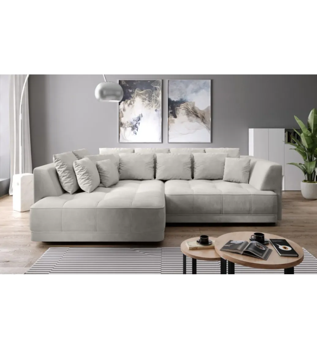 Narożnik z funkcją spania Big Sofa Tiga Box 286 cm z elektrycznie wysuwanym siedziskiem*Wersal