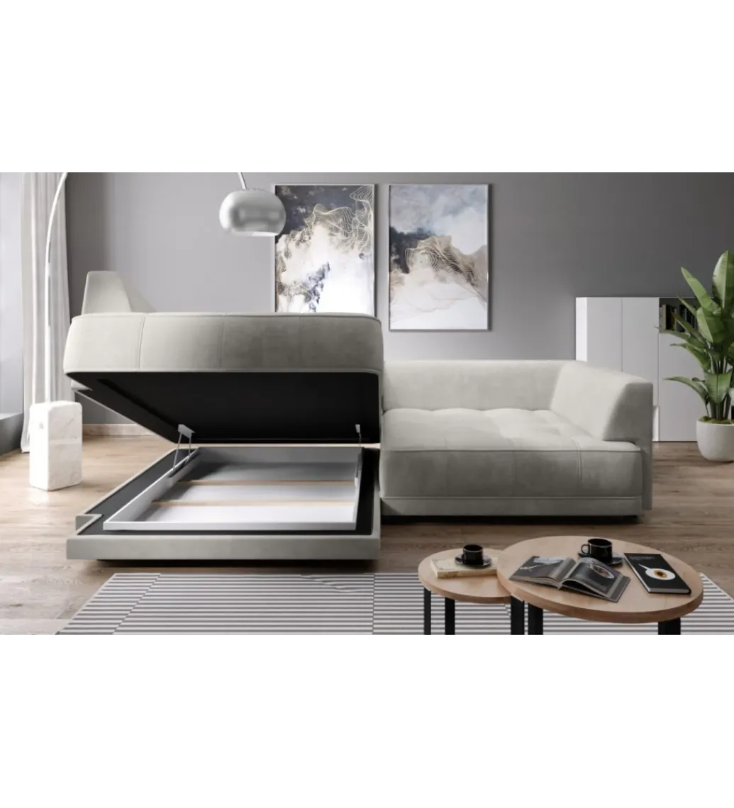 Narożnik z funkcją spania Big Sofa Tiga Box 286 cm z elektrycznie wysuwanym siedziskiem*Wersal