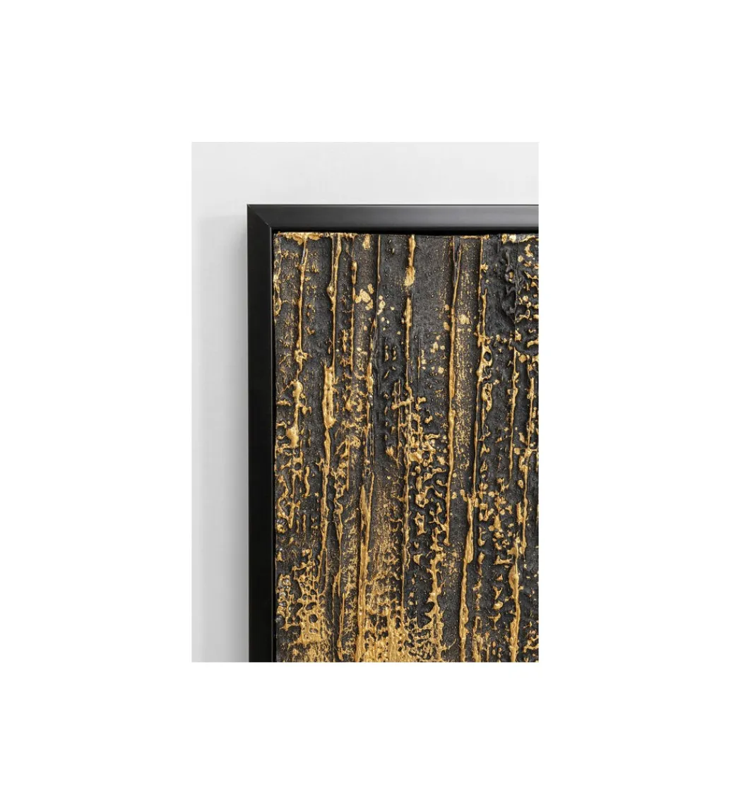 Obraz Abstract 80 cm x 120 cm złoto czarny*KDesign Sale