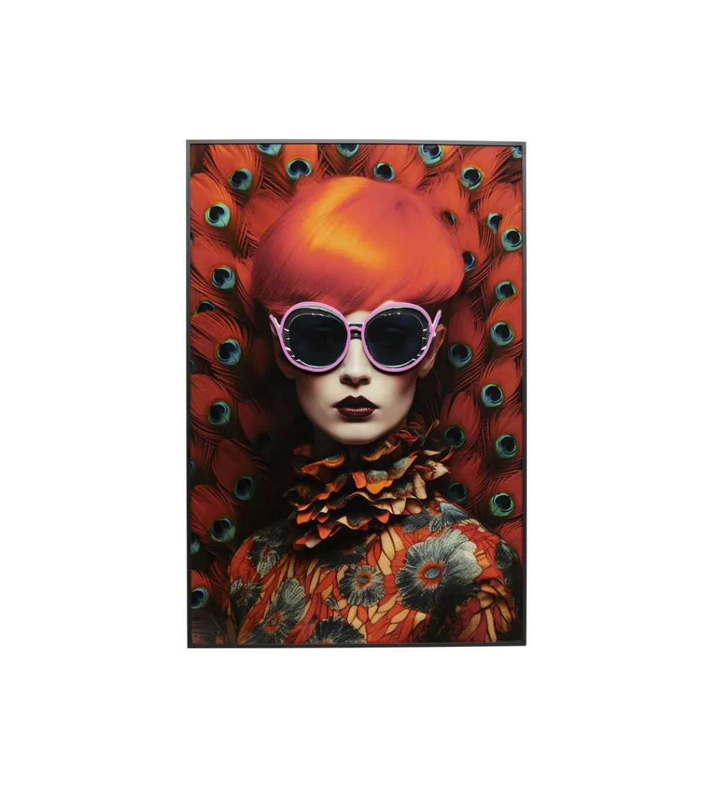 Obraz FANCY RED LADY LED 120 x 80 cm*KDesign Online