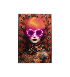 Obraz FANCY RED LADY LED 75 x 55 cm*KDesign
