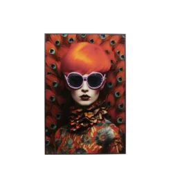 Obraz FANCY RED LADY LED 75 x 55 cm*KDesign
